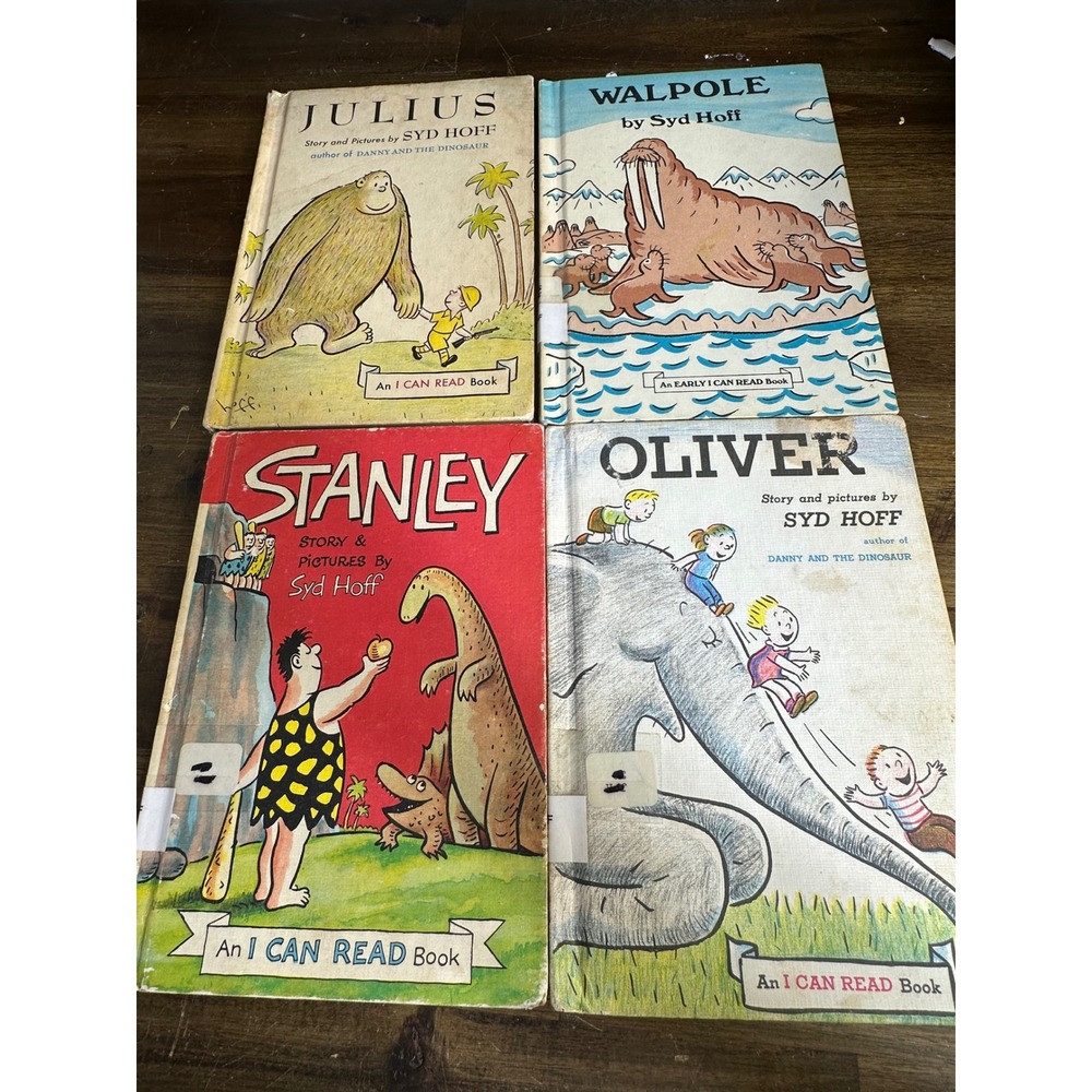 Lot of 4 Syd Hoff I Can Read Books Julius Walpole Stanley Oliver Vintage Kids